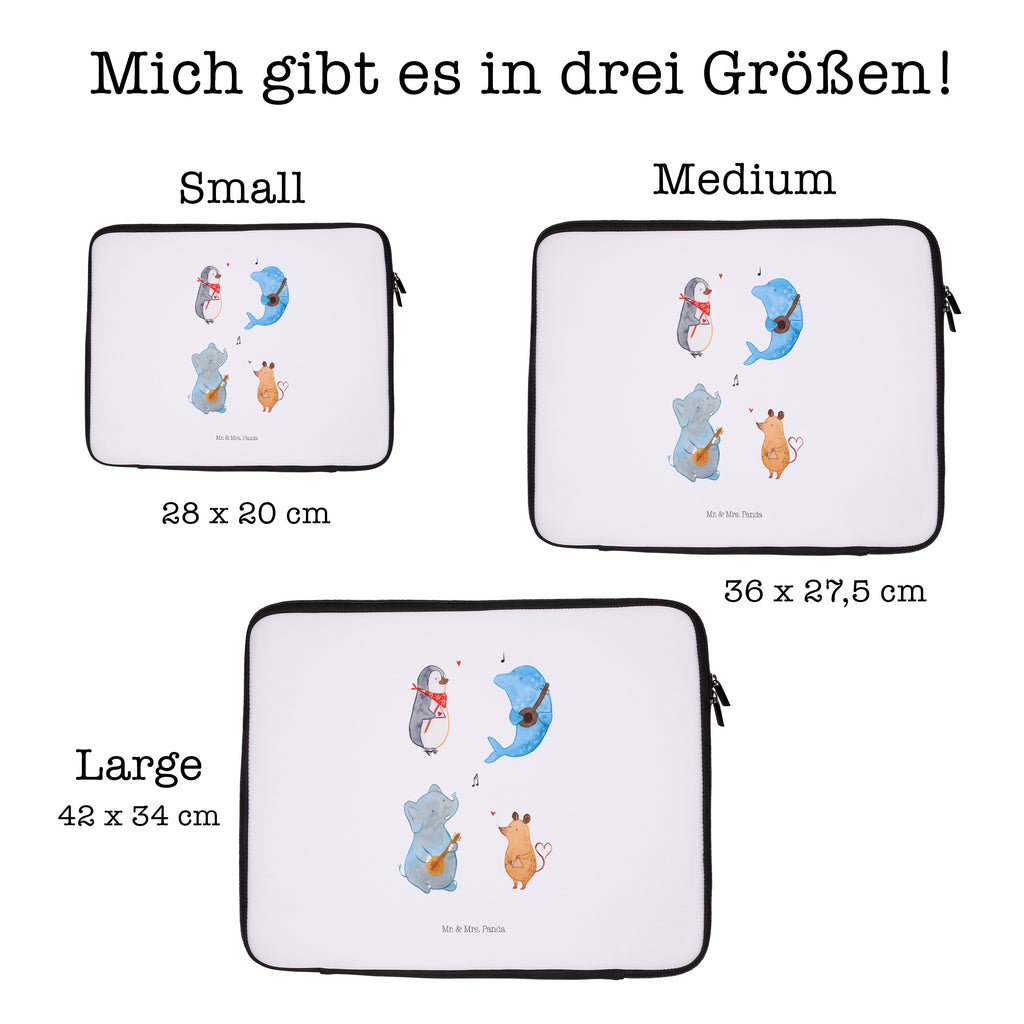 33 x 42 Notebook Tasche Big Band Notebook Tasche, Laptop, Computertasche, Tasche, Schutzhülle, süße Tiermotive, gute Laune, lustige Sprüche, Tiere, Hund, Pinguin, Maus, Elefant, Delfin, Gitarre, Band, Triangel, Musikanten, Musik