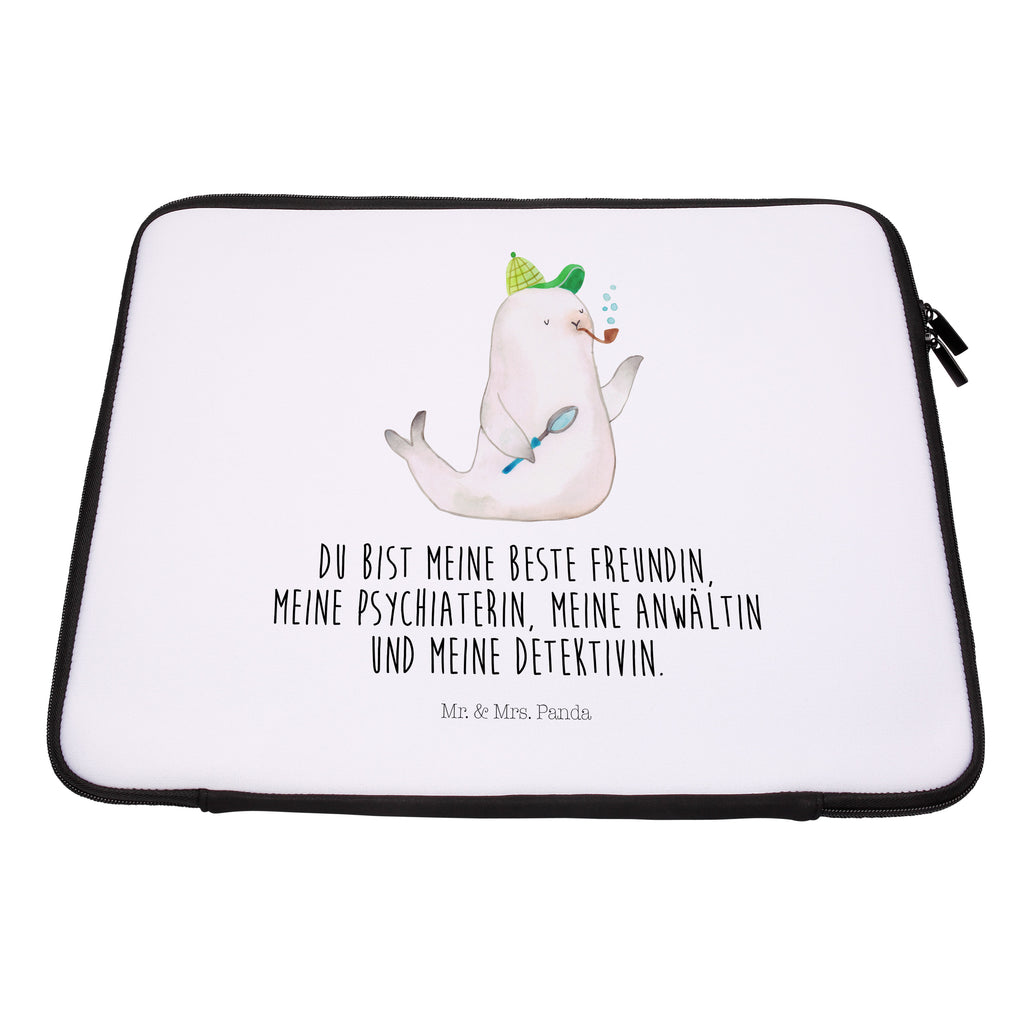 33 x 42 Notebook Tasche Robbe Sherlock Notebook Tasche, Laptop, Computertasche, Tasche, Schutzhülle, Tiermotive, Gute Laune, lustige Sprüche, Tiere