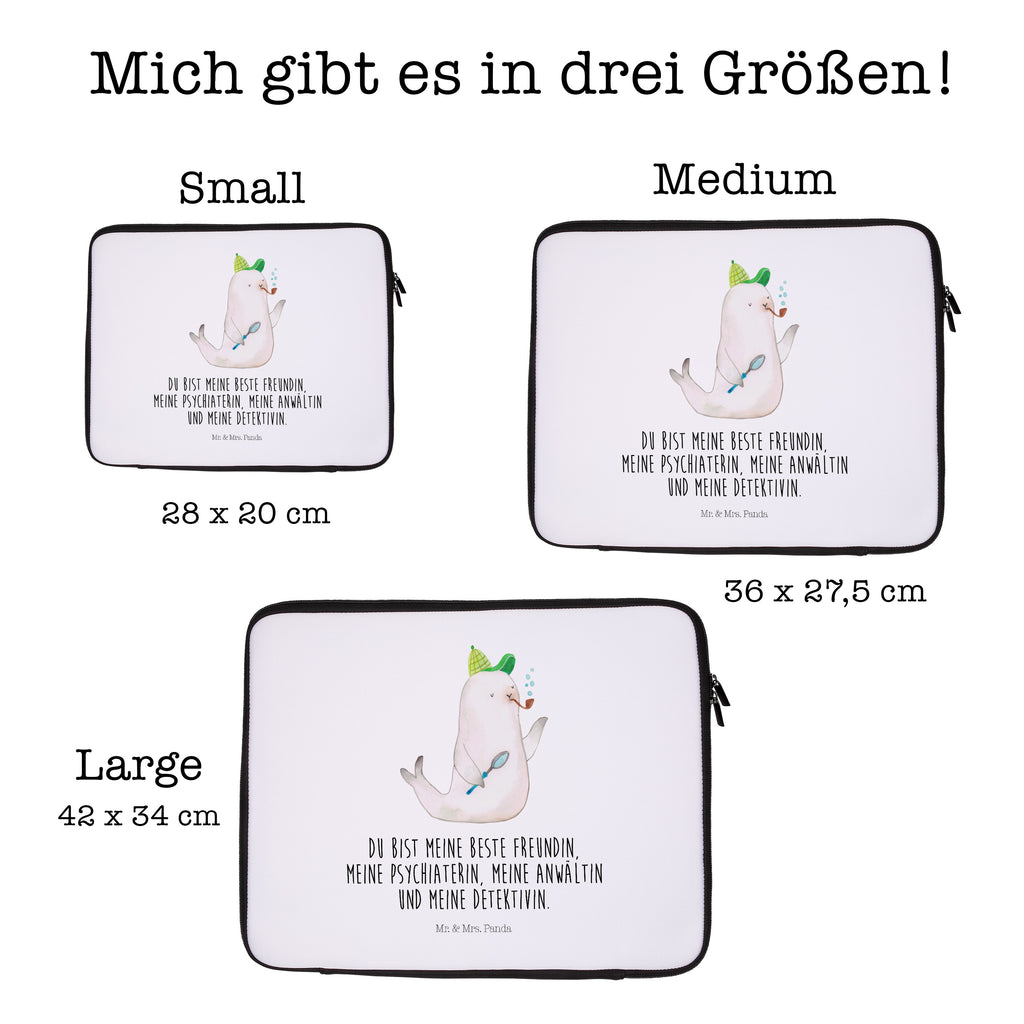 33 x 42 Notebook Tasche Robbe Sherlock Notebook Tasche, Laptop, Computertasche, Tasche, Schutzhülle, Tiermotive, Gute Laune, lustige Sprüche, Tiere