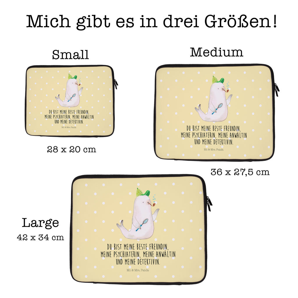 33 x 42 Notebook Tasche Robbe Sherlock Notebook Tasche, Laptop, Computertasche, Tasche, Schutzhülle, Tiermotive, Gute Laune, lustige Sprüche, Tiere