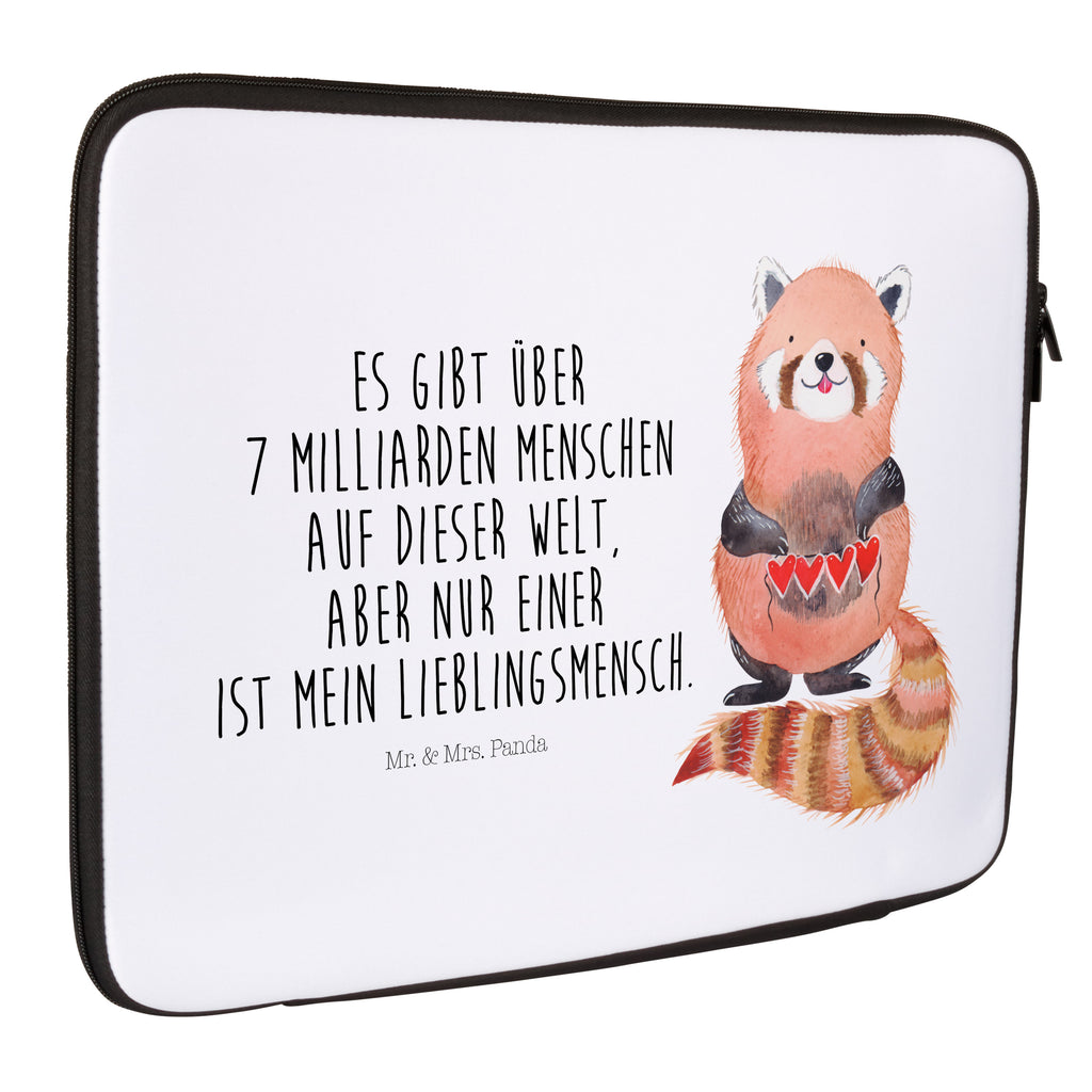 33 x 42 Notebook Tasche Roter Panda Notebook Tasche, Laptop, Computertasche, Tasche, Schutzhülle, süße Tiermotive, gute Laune, lustige Sprüche, Tiere, Panda, Liebe, Rot, Herz, Liebling, Lieblingsmensch