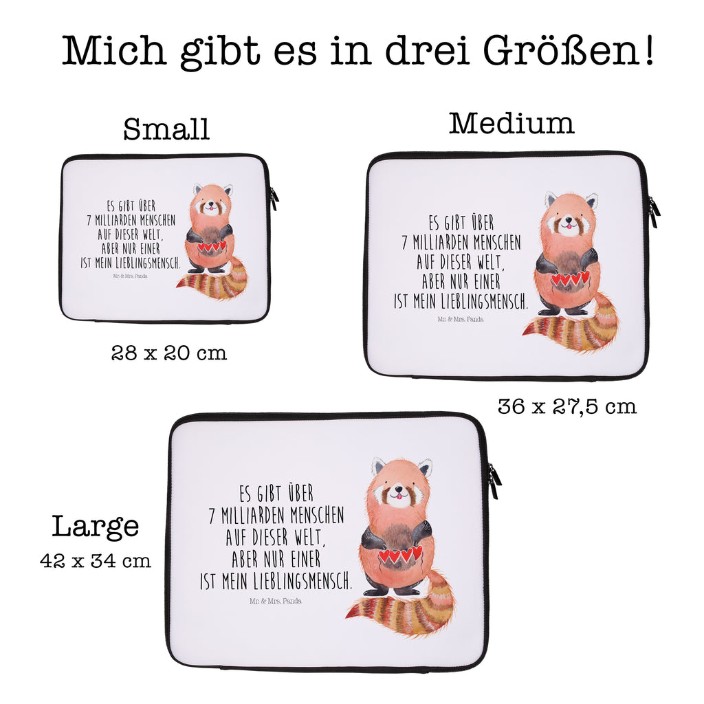 33 x 42 Notebook Tasche Roter Panda Notebook Tasche, Laptop, Computertasche, Tasche, Schutzhülle, süße Tiermotive, gute Laune, lustige Sprüche, Tiere, Panda, Liebe, Rot, Herz, Liebling, Lieblingsmensch