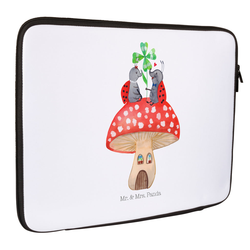 33 x 42 Notebook Tasche Marienkäfer Paar Fliegenpilz Notebook Tasche, Laptop, Computertasche, Tasche, Schutzhülle, Tiermotive, Gute Laune, lustige Sprüche, Tiere, Haus, Wohnung, zuhause, Fliegenpilz, Marienkäfer, Fleigenpilzhaus
