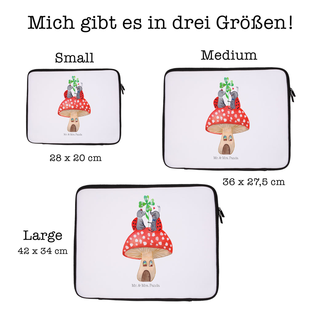 33 x 42 Notebook Tasche Marienkäfer Paar Fliegenpilz Notebook Tasche, Laptop, Computertasche, Tasche, Schutzhülle, Tiermotive, Gute Laune, lustige Sprüche, Tiere, Haus, Wohnung, zuhause, Fliegenpilz, Marienkäfer, Fleigenpilzhaus