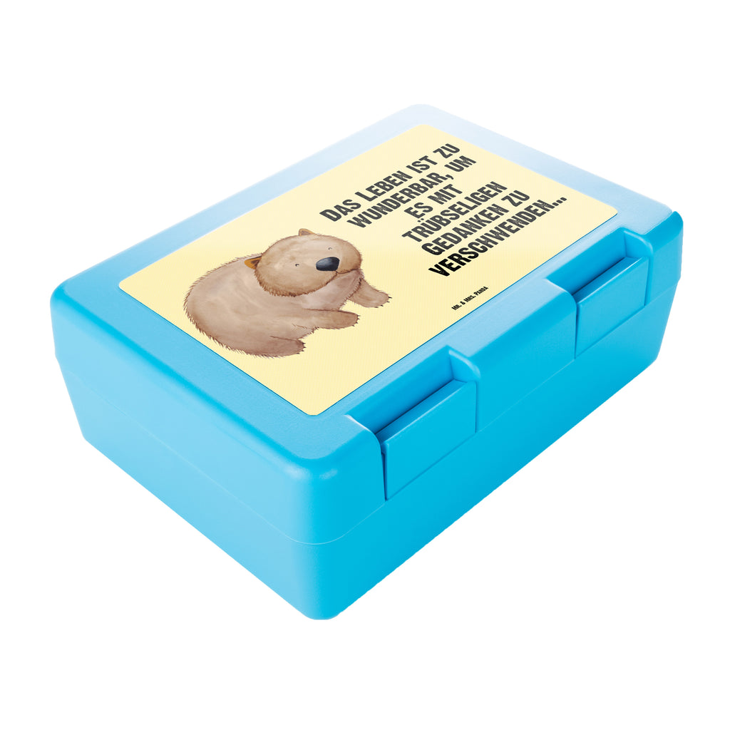 Brotdose Wombat Brotbox, Snackbox, Lunch box, Butterbrotdose, Brotzeitbox, Tiermotive, Gute Laune, lustige Sprüche, Tiere, Wombat, Das Leben ist schön, Motivation, Spruch, Australien