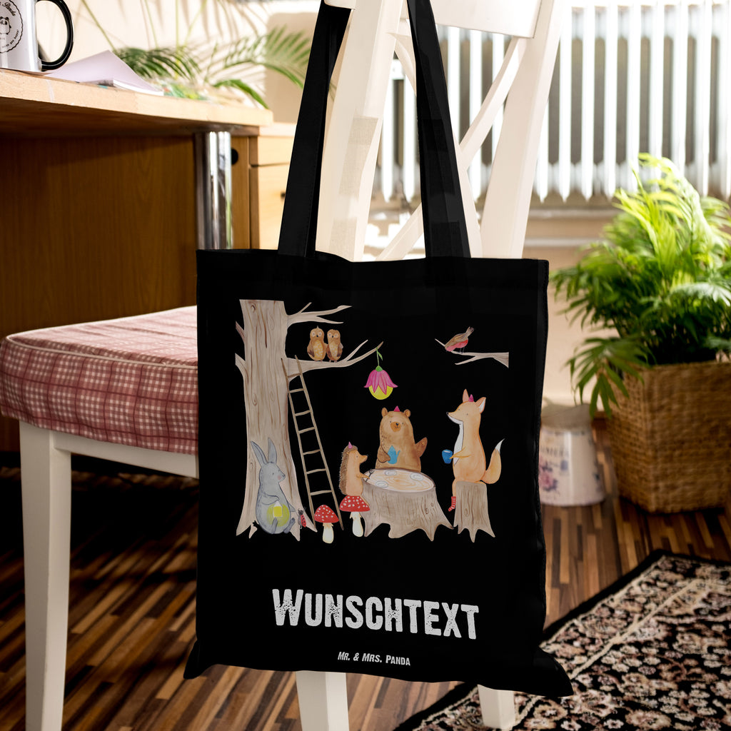 Personalisierte Tragetasche Waldtiere Picknick Personalisierte Beuteltasche, Personalisierter Beutel, Personalisierte Einkaufstasche, Personalisierter Jutebeutel, Personalisierter Stoffbeutel, Tragetasche mit Namen, Einkaufstasche mit Namen, Stoffbeutel mit Namen, Personalisierte Tasche, Personalisierte Jutetasche, Personalisierte Kindergartentasche, süße Tiermotive, gute Laune, lustige Sprüche, Tiere, Waldtiere, Picknick, Wald, Fuchs, Hase, Igel, Maus, Eichhörnchen