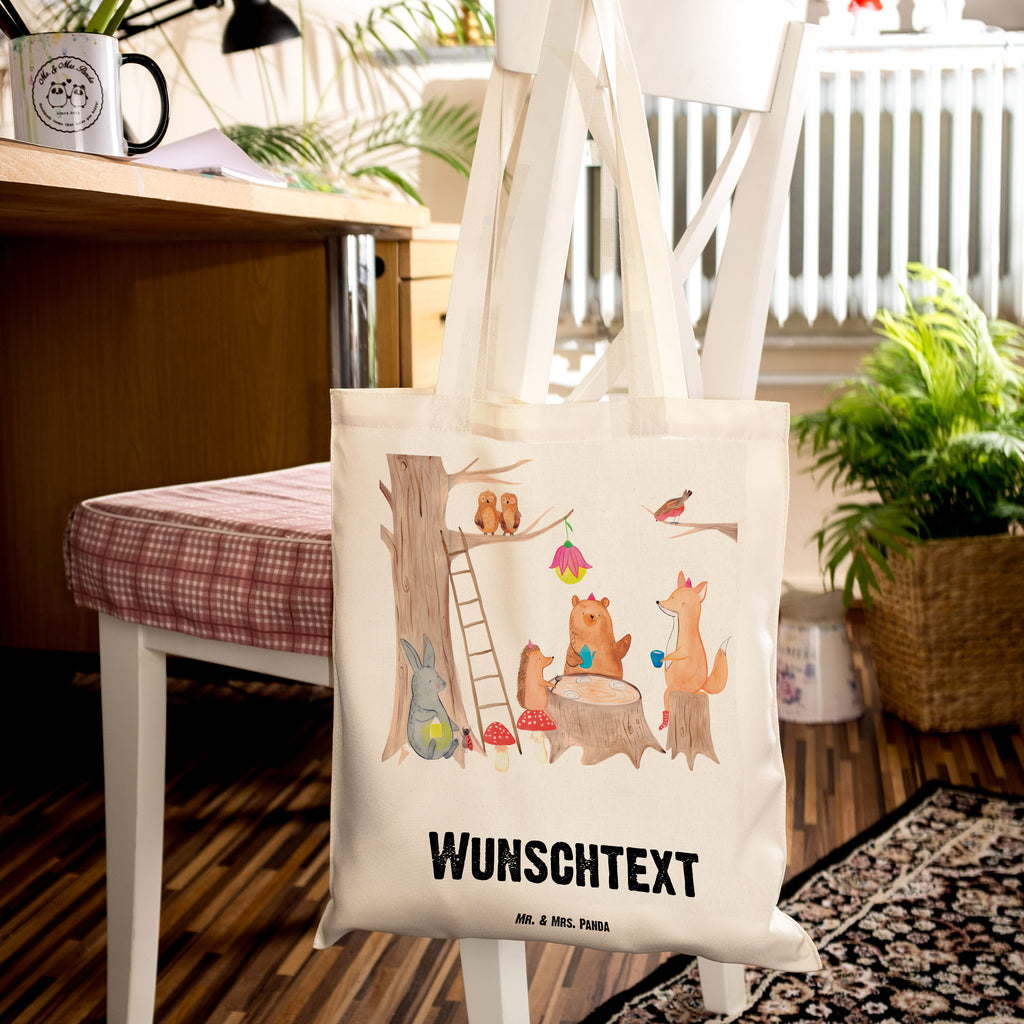 Personalisierte Tragetasche Waldtiere Picknick Personalisierte Beuteltasche, Personalisierter Beutel, Personalisierte Einkaufstasche, Personalisierter Jutebeutel, Personalisierter Stoffbeutel, Tragetasche mit Namen, Einkaufstasche mit Namen, Stoffbeutel mit Namen, Personalisierte Tasche, Personalisierte Jutetasche, Personalisierte Kindergartentasche, süße Tiermotive, gute Laune, lustige Sprüche, Tiere, Waldtiere, Picknick, Wald, Fuchs, Hase, Igel, Maus, Eichhörnchen