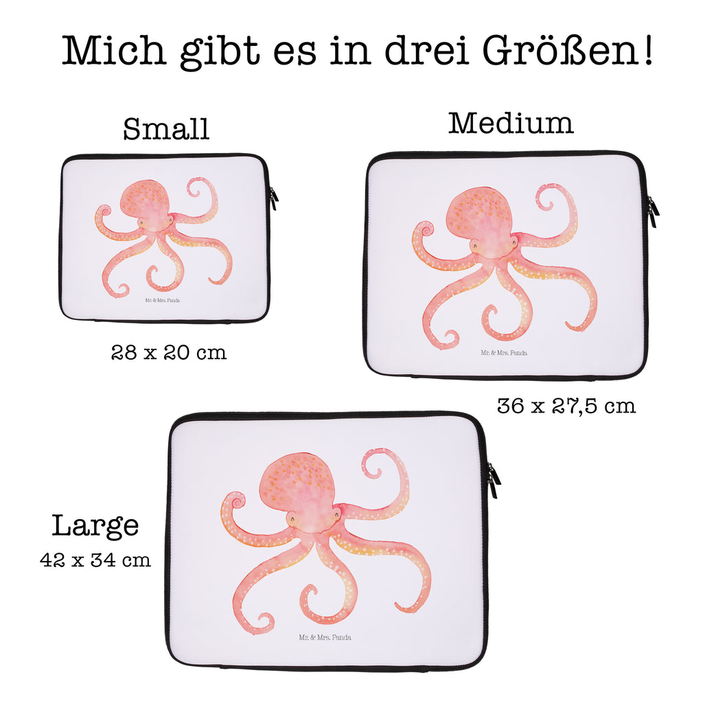 33 x 42 Notebook Tasche Tintenfisch Notebook Tasche, Laptop, Computertasche, Tasche, Schutzhülle, Tiermotive, Gute Laune, lustige Sprüche, Tiere, Meer, Meerestier, Krake, Tintenfisch, Arme, Wasser, Ozean