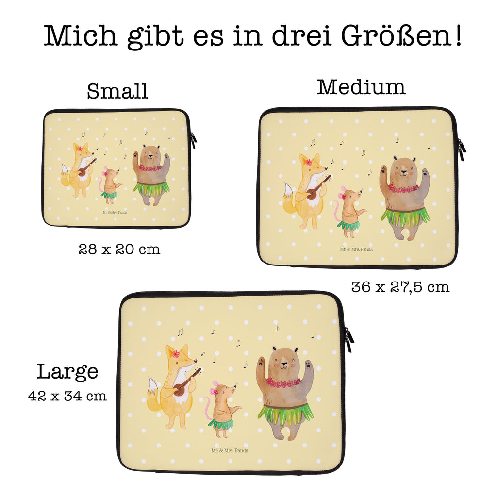 33 x 42 Notebook Tasche Waldtiere Aloha Notebook Tasche, Laptop, Computertasche, Tasche, Schutzhülle, süße Tiermotive, gute Laune, lustige Sprüche, Tiere, Wald, Waldtiere, Musik, Aloha, Bär, Hase, Igel, Tanzen, Leben, Lachen