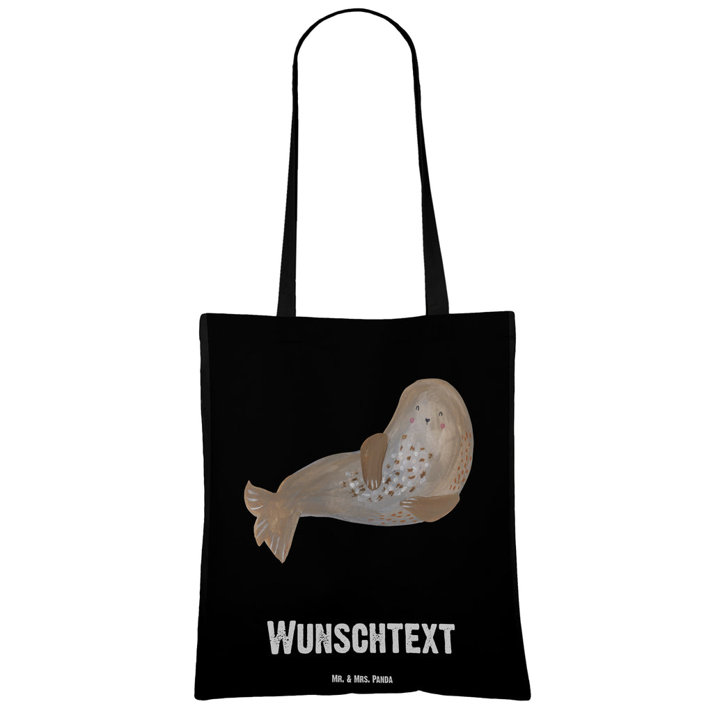 Personalisierte Tragetasche Robbe lachend Personalisierte Beuteltasche, Personalisierter Beutel, Personalisierte Einkaufstasche, Personalisierter Jutebeutel, Personalisierter Stoffbeutel, Tragetasche mit Namen, Einkaufstasche mit Namen, Stoffbeutel mit Namen, Personalisierte Tasche, Personalisierte Jutetasche, Personalisierte Kindergartentasche, Tiermotive, Gute Laune, lustige Sprüche, Tiere, Robbe, Robben, Seehund, Strand, Meerestier, Ostsee, Nordsee