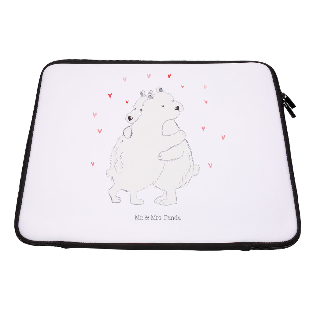 33 x 42 Notebook Tasche Eisbär Umarmen Notebook Tasche, Laptop, Computertasche, Tasche, Schutzhülle, Tiermotive, Gute Laune, lustige Sprüche, Tiere