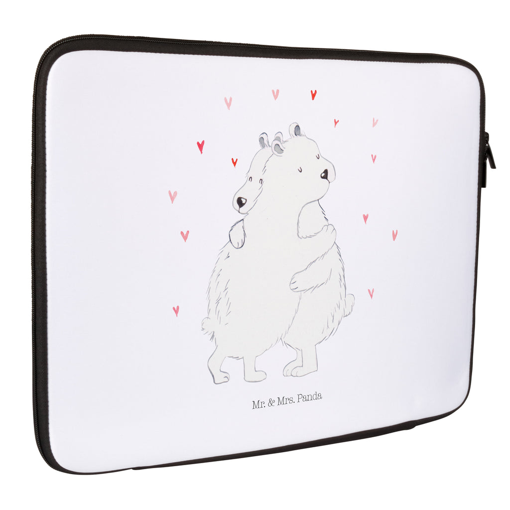 33 x 42 Notebook Tasche Eisbär Umarmen Notebook Tasche, Laptop, Computertasche, Tasche, Schutzhülle, Tiermotive, Gute Laune, lustige Sprüche, Tiere