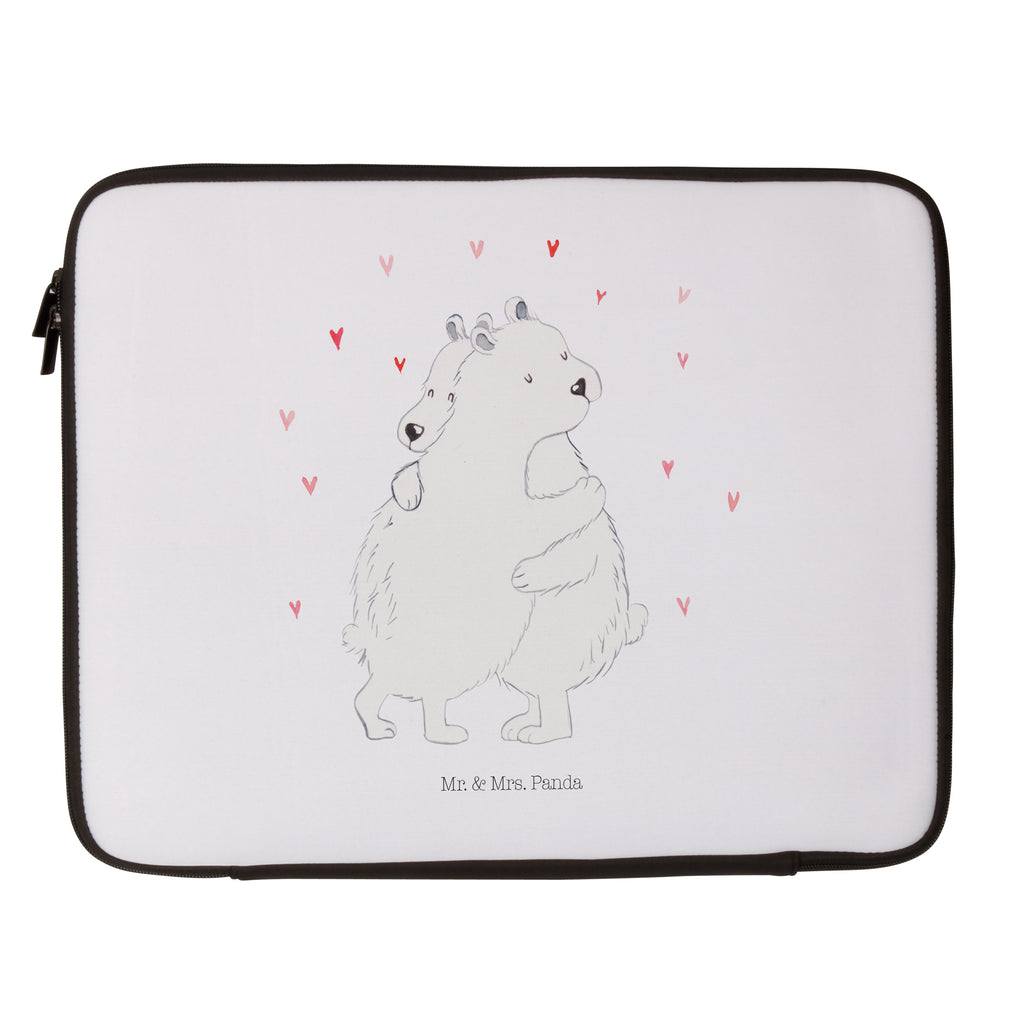 33 x 42 Notebook Tasche Eisbär Umarmen Notebook Tasche, Laptop, Computertasche, Tasche, Schutzhülle, Tiermotive, Gute Laune, lustige Sprüche, Tiere