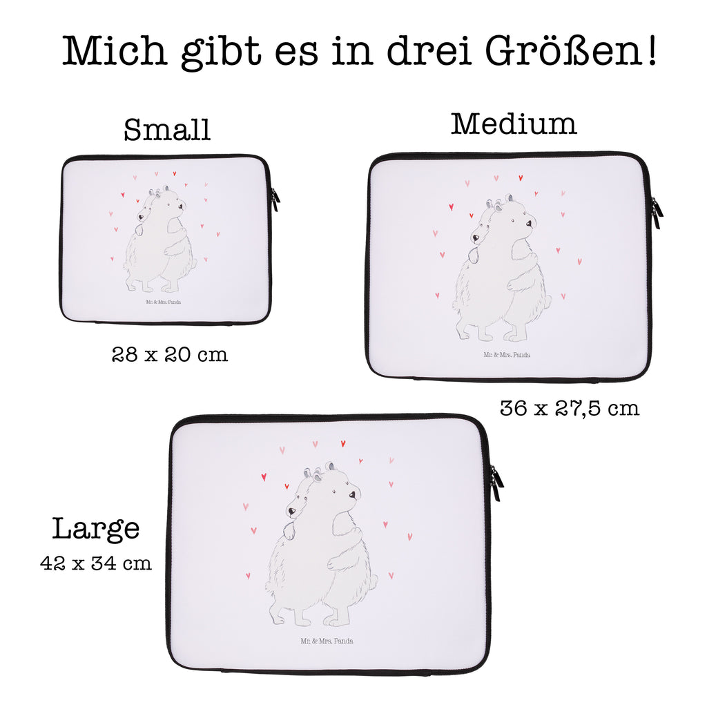 33 x 42 Notebook Tasche Eisbär Umarmen Notebook Tasche, Laptop, Computertasche, Tasche, Schutzhülle, Tiermotive, Gute Laune, lustige Sprüche, Tiere