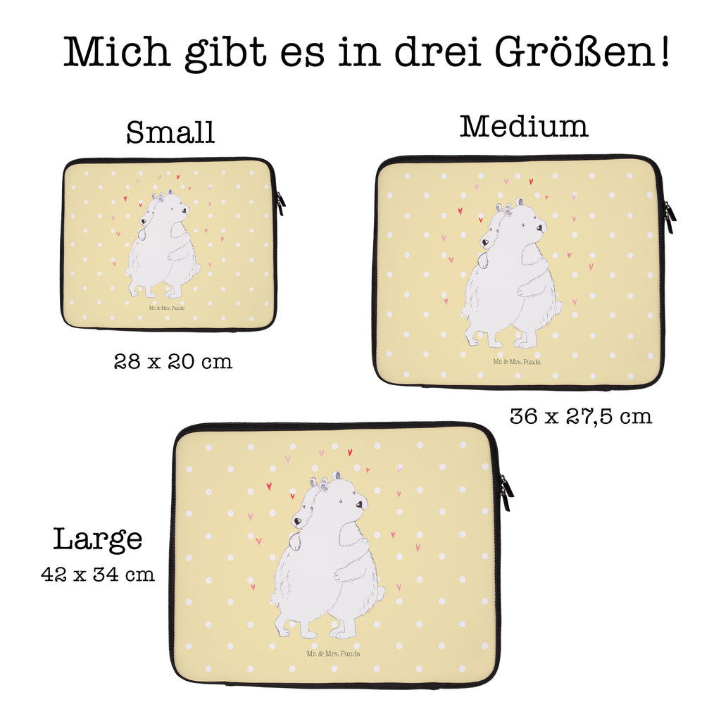 33 x 42 Notebook Tasche Eisbär Umarmen Notebook Tasche, Laptop, Computertasche, Tasche, Schutzhülle, Tiermotive, Gute Laune, lustige Sprüche, Tiere
