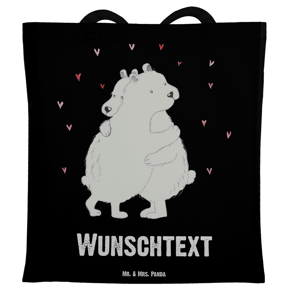 Personalisierte Tragetasche Eisbär Umarmen Personalisierte Beuteltasche, Personalisierter Beutel, Personalisierte Einkaufstasche, Personalisierter Jutebeutel, Personalisierter Stoffbeutel, Tragetasche mit Namen, Einkaufstasche mit Namen, Stoffbeutel mit Namen, Personalisierte Tasche, Personalisierte Jutetasche, Personalisierte Kindergartentasche, Tiermotive, Gute Laune, lustige Sprüche, Tiere