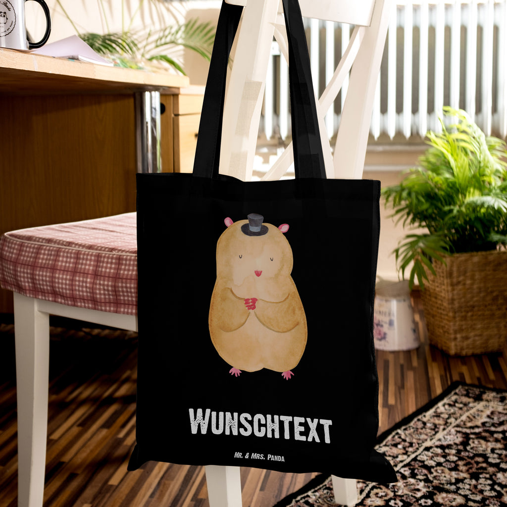 Personalisierte Tragetasche Hamster mit Hut Personalisierte Beuteltasche, Personalisierter Beutel, Personalisierte Einkaufstasche, Personalisierter Jutebeutel, Personalisierter Stoffbeutel, Tragetasche mit Namen, Einkaufstasche mit Namen, Stoffbeutel mit Namen, Personalisierte Tasche, Personalisierte Jutetasche, Personalisierte Kindergartentasche, Tiermotive, Gute Laune, lustige Sprüche, Tiere, Hamster, Hut, Magier, Zylinder, Zwerghamster, Zauberer, Houdini