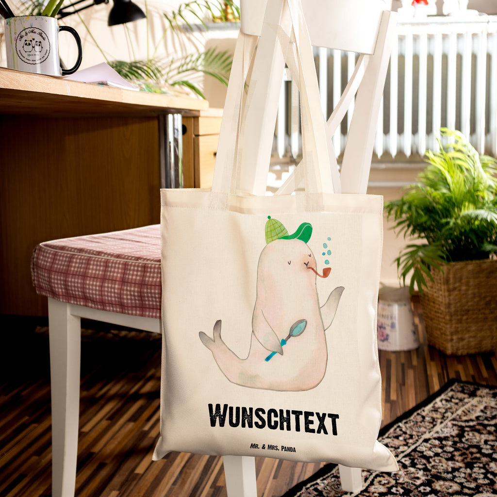Personalisierte Tragetasche Robbe Sherlock Personalisierte Beuteltasche, Personalisierter Beutel, Personalisierte Einkaufstasche, Personalisierter Jutebeutel, Personalisierter Stoffbeutel, Tragetasche mit Namen, Einkaufstasche mit Namen, Stoffbeutel mit Namen, Personalisierte Tasche, Personalisierte Jutetasche, Personalisierte Kindergartentasche, süße Tiermotive, gute Laune, lustige Sprüche, Tiere