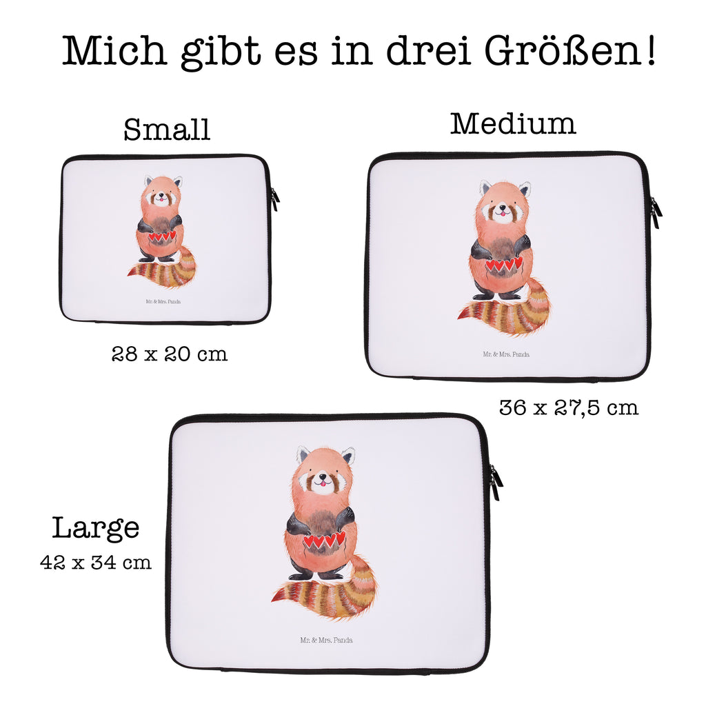 33 x 42 Notebook Tasche Roter Panda Notebook Tasche, Laptop, Computertasche, Tasche, Schutzhülle, süße Tiermotive, gute Laune, lustige Sprüche, Tiere, Panda, Liebe, Rot, Herz, Liebling, Lieblingsmensch