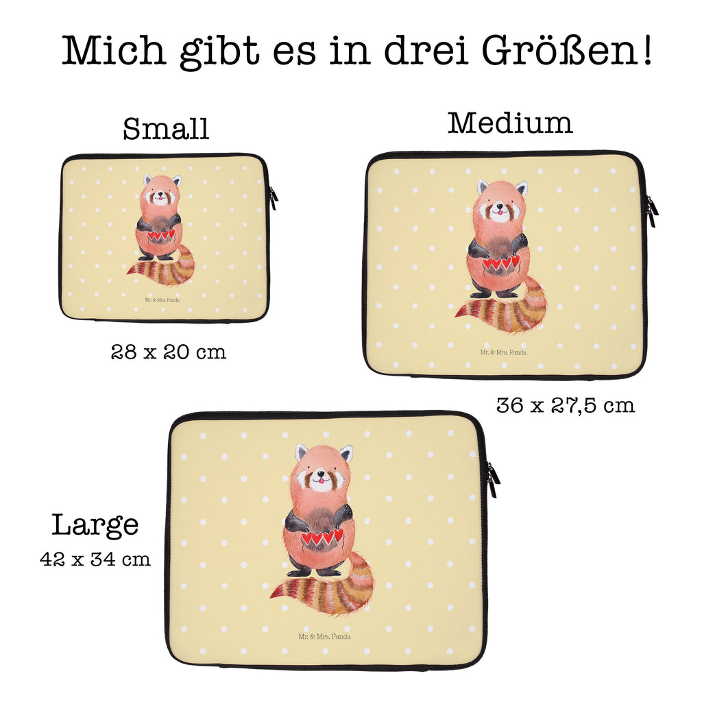 33 x 42 Notebook Tasche Roter Panda Notebook Tasche, Laptop, Computertasche, Tasche, Schutzhülle, süße Tiermotive, gute Laune, lustige Sprüche, Tiere, Panda, Liebe, Rot, Herz, Liebling, Lieblingsmensch