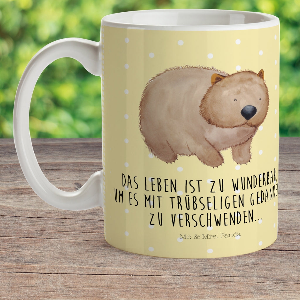 Kindertasse Wombat Kunststoff Tasse, Kindergarten, Tasse, Trinkbecher, Camping Becher, Kaffeetasse, Kunststoffbecher, Kindergartenbecher, Outdoorgeschirr, Kunststoffgeschirr, Reisebecher, Reisetasse, Kinderbecher, Tiermotive, Gute Laune, lustige Sprüche, Tiere, Wombat, Das Leben ist schön, Motivation, Spruch, Australien