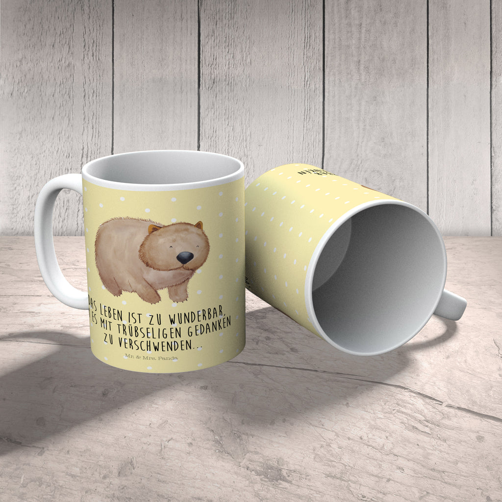 Kindertasse Wombat Kunststoff Tasse, Kindergarten, Tasse, Trinkbecher, Camping Becher, Kaffeetasse, Kunststoffbecher, Kindergartenbecher, Outdoorgeschirr, Kunststoffgeschirr, Reisebecher, Reisetasse, Kinderbecher, Tiermotive, Gute Laune, lustige Sprüche, Tiere, Wombat, Das Leben ist schön, Motivation, Spruch, Australien
