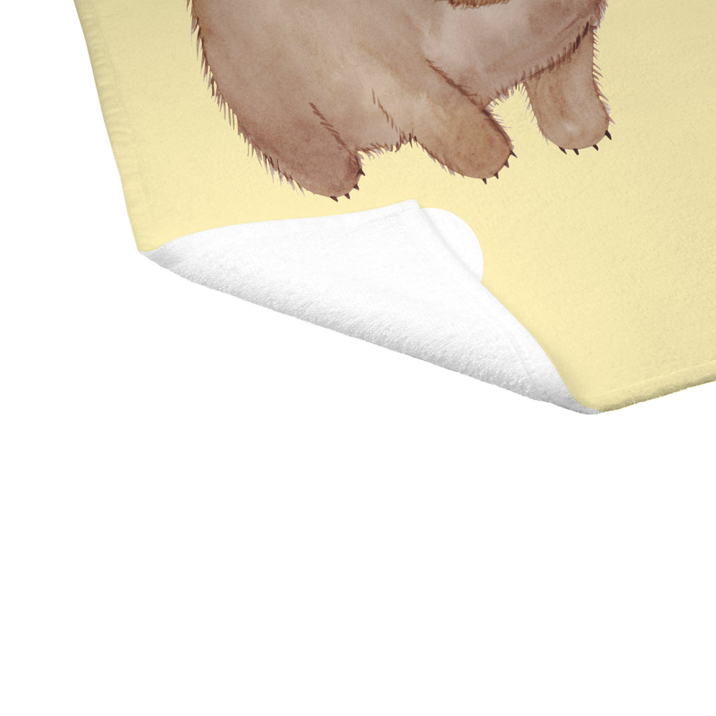 Gäste Handtuch Wombat Gästetuch, Reisehandtuch, Sport Handtuch, Frottier, Kinder Handtuch, süße Tiermotive, gute Laune, lustige Sprüche, Tiere, Wombat, Das Leben ist schön, Motivation, Spruch, Australien