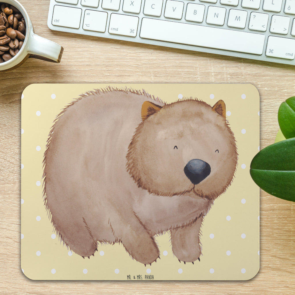 Mauspad Wombat Mousepad, Computer zubehör, Büroausstattung, PC Zubehör, Arbeitszimmer, Mauspad, Einzigartiges Mauspad, Designer Mauspad, Tiermotive, Gute Laune, lustige Sprüche, Tiere, Wombat, Das Leben ist schön, Motivation, Spruch, Australien