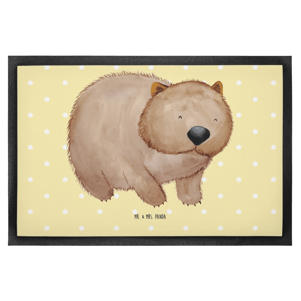 Fußmatte Wombat Türvorleger, Schmutzmatte, Fußabtreter, Matte, Schmutzfänger, Fußabstreifer, Schmutzfangmatte, Türmatte, Motivfußmatte, Haustürmatte, Vorleger, süße Tiermotive, gute Laune, lustige Sprüche, Tiere, Wombat, Das Leben ist schön, Motivation, Spruch, Australien