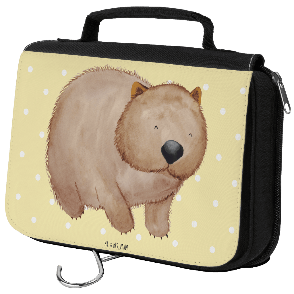 Kulturbeutel Wombat Kulturbeutel, Zum Aufhängen, Waschtasche, Kosmetiktasche, Damen, Herren, Aufbewahrungstasche, Schminktasche, Kosmetikbeutel, Organizer, Kulturtasche, Schminkutensil, Tiermotive, Gute Laune, lustige Sprüche, Tiere, Wombat, Das Leben ist schön, Motivation, Spruch, Australien