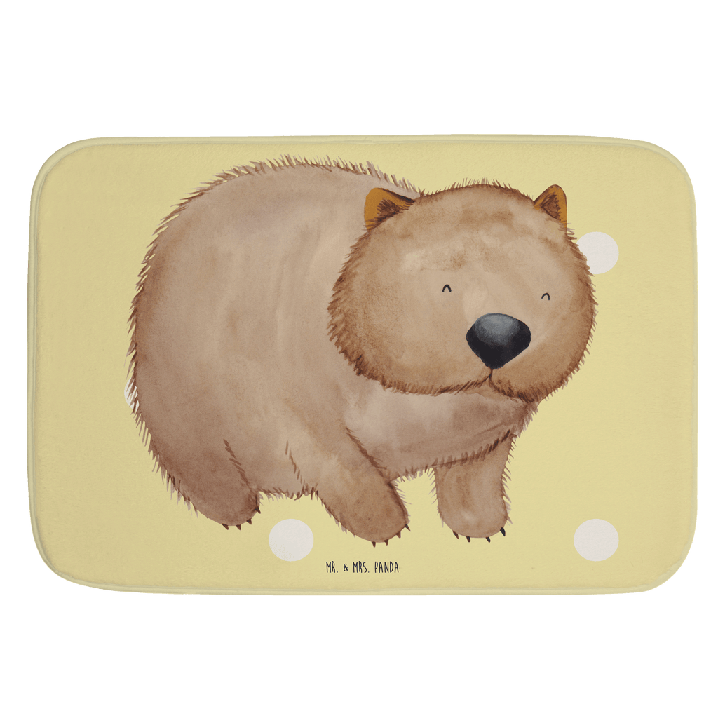 Badvorleger Wombat Badematte, Badteppich, Duschvorleger, Badezimmerteppich, Badezimmermatte, Badvorleger, Duschmatte, Duschteppich, Tiermotive, Gute Laune, lustige Sprüche, Tiere, Wombat, Das Leben ist schön, Motivation, Spruch, Australien