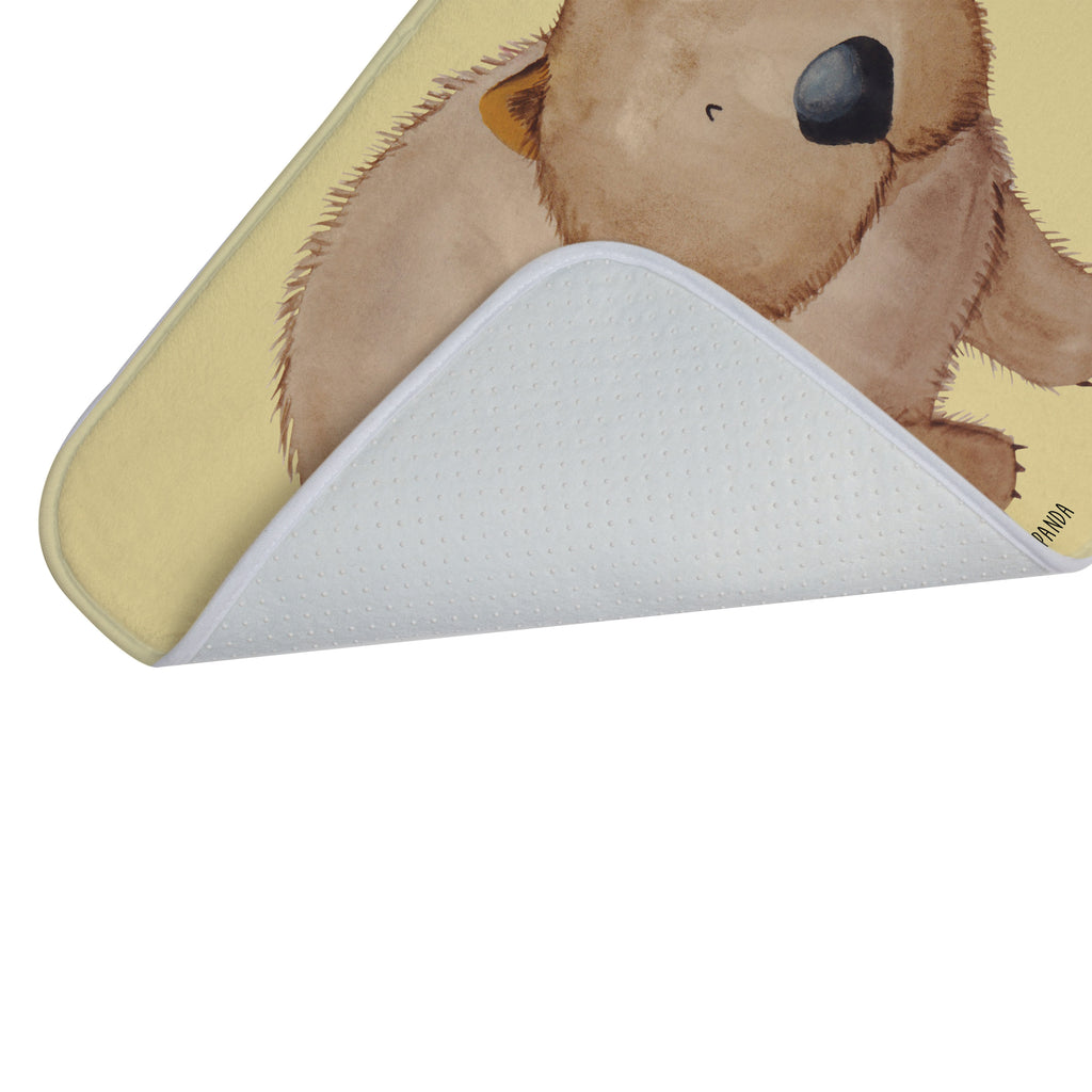 Badvorleger Wombat Badematte, Badteppich, Duschvorleger, Badezimmerteppich, Badezimmermatte, Badvorleger, Duschmatte, Duschteppich, Tiermotive, Gute Laune, lustige Sprüche, Tiere, Wombat, Das Leben ist schön, Motivation, Spruch, Australien