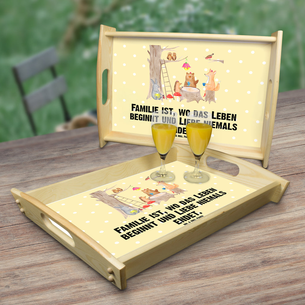 Serviertablett Waldtiere Picknick Tablett, Holztablett, Küchentablett, Dekotablett, Frühstückstablett, Tiermotive, Gute Laune, lustige Sprüche, Tiere, Waldtiere, Picknick, Wald, Fuchs, Hase, Igel, Maus, Eichhörnchen