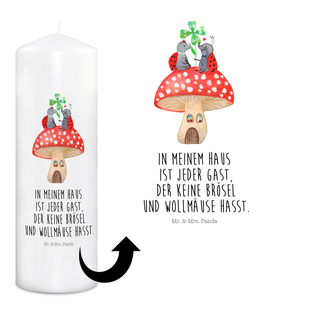 Kerze Marienkäfer Paar Fliegenpilz Haus, Wohnung, zuhause, Fliegenpilz, Marienkäfer, Fleigenpilzhaus Kerze, Taufkerze, Kommunionskerze, Geburtstagskerze, Geschenk Kerze, Taufgeschenk Kerze, Kerze mit Druck, Besondere Kerze, Geschenkidee Kerze, Kerze für Kommunion, Geburtstag Kerze, Kommunion Kerze  süße Tiermotive, gute Laune, lustige Sprüche, Tiere