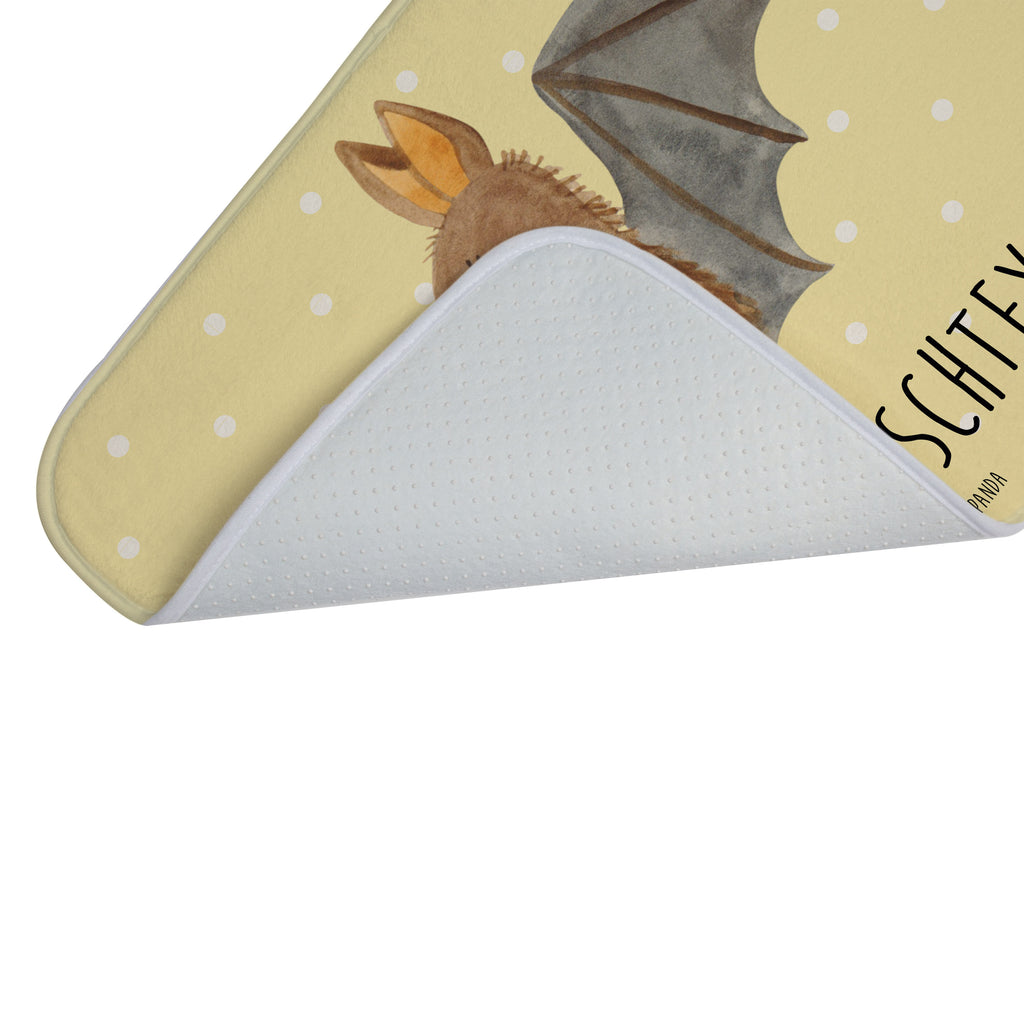 Personalisierter Badvorleger Fledermaus sitzend Personalisierte Badematte, Personalisierter Badteppich, Personalisierter Duschvorleger, Personalisierter Badezimmerteppich, Personalisierter Badezimmermatte, Personalisierter Badvorleger, Personalisierter Duschmatte, Personalisierter Duschteppich, Badematte mit Namen, Badteppich mit Namen, Duschvorleger mit Namen, Badezimmerteppich mit Namen, Badezimmermatte mit Namen, Badvorleger mit Namen, Duschmatte mit Namen, Duschteppich mit Namen, Wunschtext, Badvorleger selbst bedrucken, Wunschname, Personalisieren, Tiermotive, Gute Laune, lustige Sprüche, Tiere, Fledermaus, Fledermäuse, Motivation, entspannen
