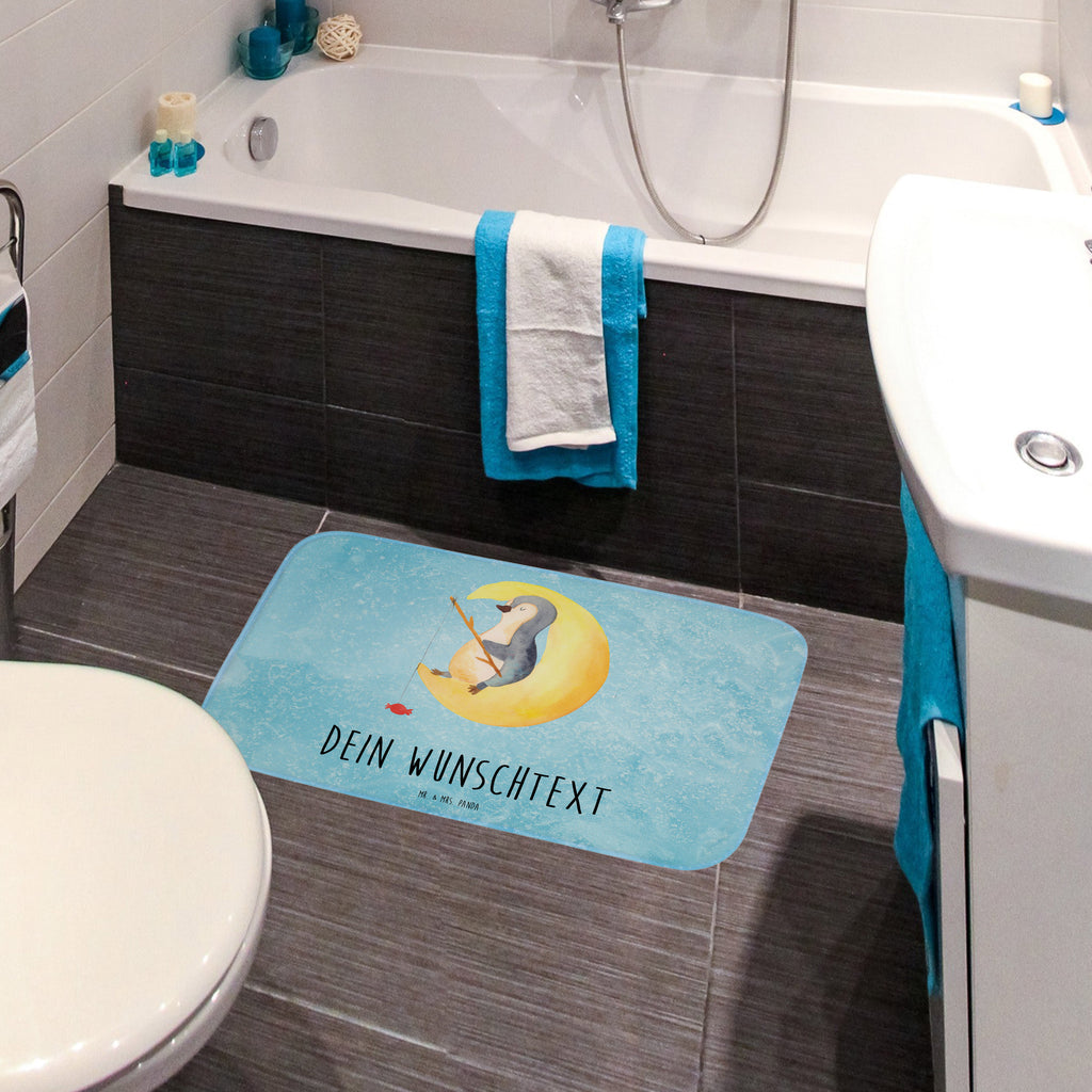 Personalisierter Badvorleger Pinguin Mond Personalisierte Badematte, Personalisierter Badteppich, Personalisierter Duschvorleger, Personalisierter Badezimmerteppich, Personalisierter Badezimmermatte, Personalisierter Badvorleger, Personalisierter Duschmatte, Personalisierter Duschteppich, Badematte mit Namen, Badteppich mit Namen, Duschvorleger mit Namen, Badezimmerteppich mit Namen, Badezimmermatte mit Namen, Badvorleger mit Namen, Duschmatte mit Namen, Duschteppich mit Namen, Wunschtext, Badvorleger selbst bedrucken, Wunschname, Personalisieren, Pinguin, Pinguine, Spruch, schlafen, Nachtruhe, Einschlafen, Schlafzimmer, Schlafstörungen, Gästezimmer