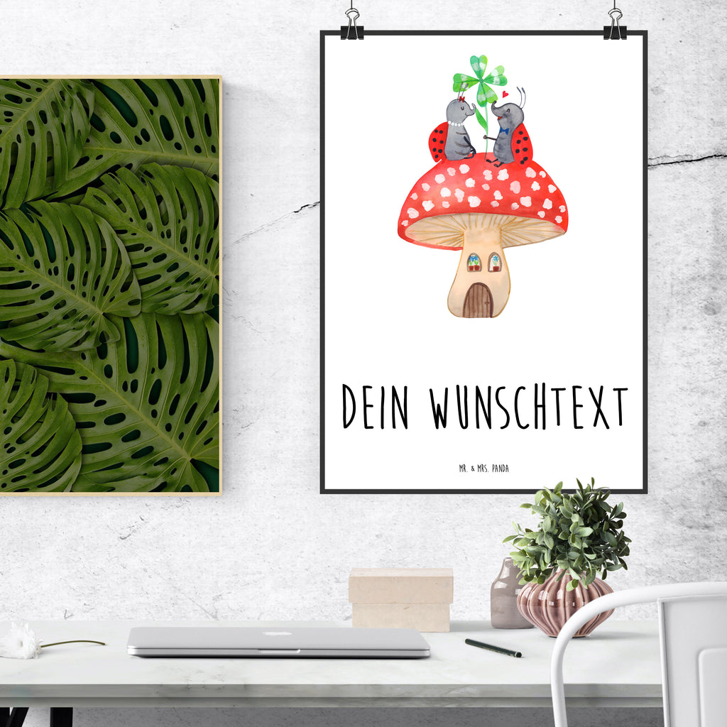 Personalisiertes Poster Marienkäfer Paar Fliegenpilz Personalisiertes Poster, Personalisiertes Wandposter, Personalisiertes Bild, Personalisierte Wanddeko, Personalisiertes Küchenposter, Personalisiertes Kinderposter, Personalisierte Wanddeko Bild, Personalisierte Raumdekoration, Personalisierte Wanddekoration, Personalisiertes Handgemaltes Poster, Personalisiertes Designposter, Personalisierter Kunstdruck, Personalisierter Posterdruck, Poster mit Namen, Wandposter mit Namen, Bild mit Namen, Wanddeko mit Namen, Küchenposter mit Namen, Kinderposter mit Namen, Wanddeko Bild mit Namen, Raumdekoration mit Namen, Wanddekoration mit Namen, Kunstdruck mit Namen, Posterdruck mit Namen, Wunschtext Poster, Poster selbst gestalten., Tiermotive, Gute Laune, lustige Sprüche, Tiere, Haus, Wohnung, zuhause, Fliegenpilz, Marienkäfer, Fleigenpilzhaus