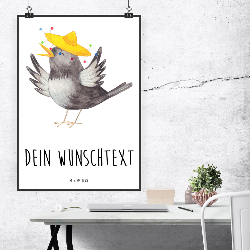 Personalisiertes Poster Rabe mit Sombrero Personalisiertes Poster, Personalisiertes Wandposter, Personalisiertes Bild, Personalisierte Wanddeko, Personalisiertes Küchenposter, Personalisiertes Kinderposter, Personalisierte Wanddeko Bild, Personalisierte Raumdekoration, Personalisierte Wanddekoration, Personalisiertes Handgemaltes Poster, Personalisiertes Designposter, Personalisierter Kunstdruck, Personalisierter Posterdruck, Poster mit Namen, Wandposter mit Namen, Bild mit Namen, Wanddeko mit Namen, Küchenposter mit Namen, Kinderposter mit Namen, Wanddeko Bild mit Namen, Raumdekoration mit Namen, Wanddekoration mit Namen, Kunstdruck mit Namen, Posterdruck mit Namen, Wunschtext Poster, Poster selbst gestalten., Tiermotive, Gute Laune, lustige Sprüche, Tiere, Rabe, Vogel, Vögel, Spruch positiv, fröhlich sein, glücklich sein, Glück Spruch, froh, Elster, Motivation