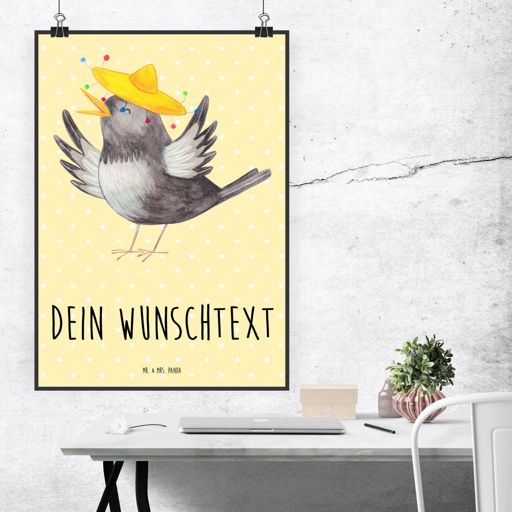 Personalisiertes Poster Rabe mit Sombrero Personalisiertes Poster, Personalisiertes Wandposter, Personalisiertes Bild, Personalisierte Wanddeko, Personalisiertes Küchenposter, Personalisiertes Kinderposter, Personalisierte Wanddeko Bild, Personalisierte Raumdekoration, Personalisierte Wanddekoration, Personalisiertes Handgemaltes Poster, Personalisiertes Designposter, Personalisierter Kunstdruck, Personalisierter Posterdruck, Poster mit Namen, Wandposter mit Namen, Bild mit Namen, Wanddeko mit Namen, Küchenposter mit Namen, Kinderposter mit Namen, Wanddeko Bild mit Namen, Raumdekoration mit Namen, Wanddekoration mit Namen, Kunstdruck mit Namen, Posterdruck mit Namen, Wunschtext Poster, Poster selbst gestalten., Tiermotive, Gute Laune, lustige Sprüche, Tiere, Rabe, Vogel, Vögel, Spruch positiv, fröhlich sein, glücklich sein, Glück Spruch, froh, Elster, Motivation