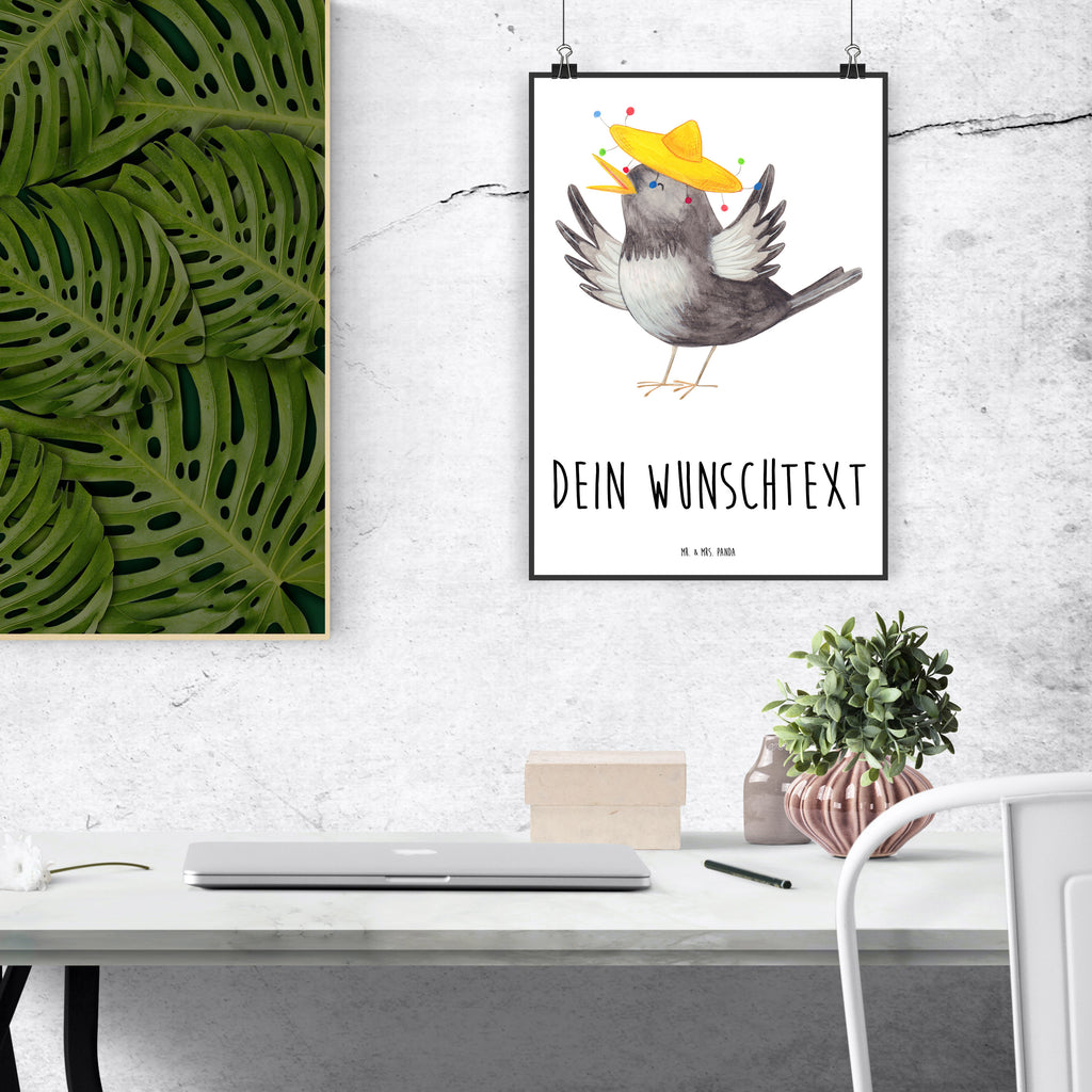 Personalisiertes Poster Rabe mit Sombrero Personalisiertes Poster, Personalisiertes Wandposter, Personalisiertes Bild, Personalisierte Wanddeko, Personalisiertes Küchenposter, Personalisiertes Kinderposter, Personalisierte Wanddeko Bild, Personalisierte Raumdekoration, Personalisierte Wanddekoration, Personalisiertes Handgemaltes Poster, Personalisiertes Designposter, Personalisierter Kunstdruck, Personalisierter Posterdruck, Poster mit Namen, Wandposter mit Namen, Bild mit Namen, Wanddeko mit Namen, Küchenposter mit Namen, Kinderposter mit Namen, Wanddeko Bild mit Namen, Raumdekoration mit Namen, Wanddekoration mit Namen, Kunstdruck mit Namen, Posterdruck mit Namen, Wunschtext Poster, Poster selbst gestalten., Tiermotive, Gute Laune, lustige Sprüche, Tiere, Rabe, Vogel, Vögel, Spruch positiv, fröhlich sein, glücklich sein, Glück Spruch, froh, Elster, Motivation