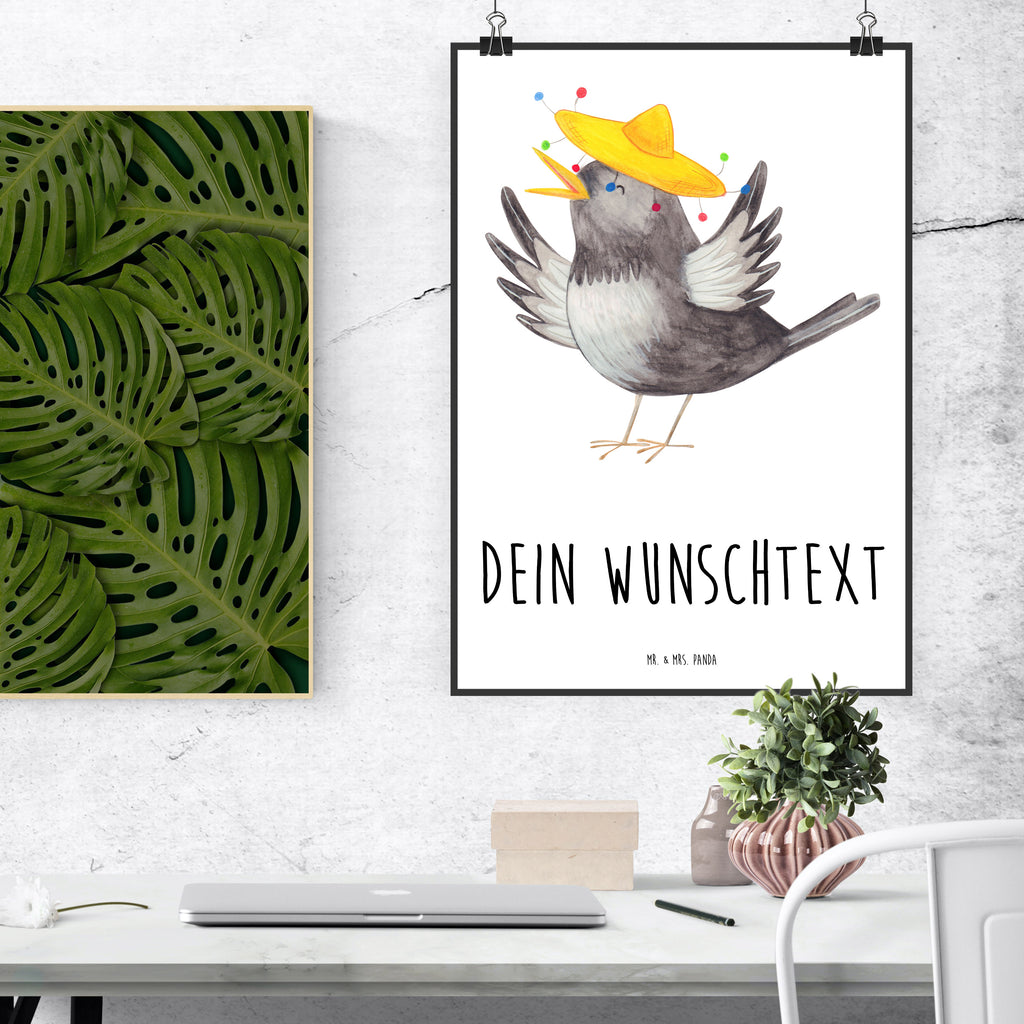 Personalisiertes Poster Rabe mit Sombrero Personalisiertes Poster, Personalisiertes Wandposter, Personalisiertes Bild, Personalisierte Wanddeko, Personalisiertes Küchenposter, Personalisiertes Kinderposter, Personalisierte Wanddeko Bild, Personalisierte Raumdekoration, Personalisierte Wanddekoration, Personalisiertes Handgemaltes Poster, Personalisiertes Designposter, Personalisierter Kunstdruck, Personalisierter Posterdruck, Poster mit Namen, Wandposter mit Namen, Bild mit Namen, Wanddeko mit Namen, Küchenposter mit Namen, Kinderposter mit Namen, Wanddeko Bild mit Namen, Raumdekoration mit Namen, Wanddekoration mit Namen, Kunstdruck mit Namen, Posterdruck mit Namen, Wunschtext Poster, Poster selbst gestalten., Tiermotive, Gute Laune, lustige Sprüche, Tiere, Rabe, Vogel, Vögel, Spruch positiv, fröhlich sein, glücklich sein, Glück Spruch, froh, Elster, Motivation