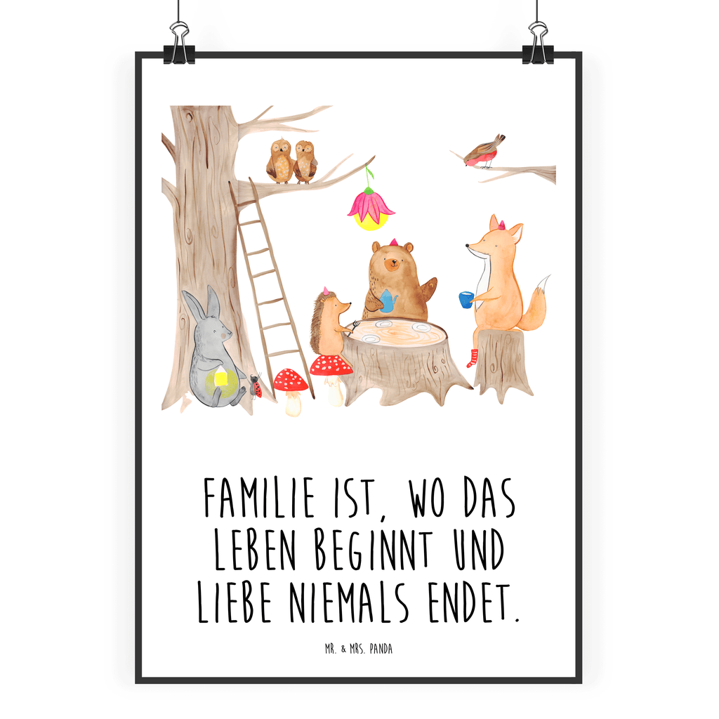 Poster Waldtiere Picknick Poster, Wandposter, Bild, Wanddeko, Küchenposter, Kinderposter, Wanddeko Bild, Raumdekoration, Wanddekoration, Handgemaltes Poster, Mr. & Mrs. Panda Poster, Designposter, Kunstdruck, Posterdruck, Tiermotive, Gute Laune, lustige Sprüche, Tiere, Waldtiere, Picknick, Wald, Fuchs, Hase, Igel, Maus, Eichhörnchen