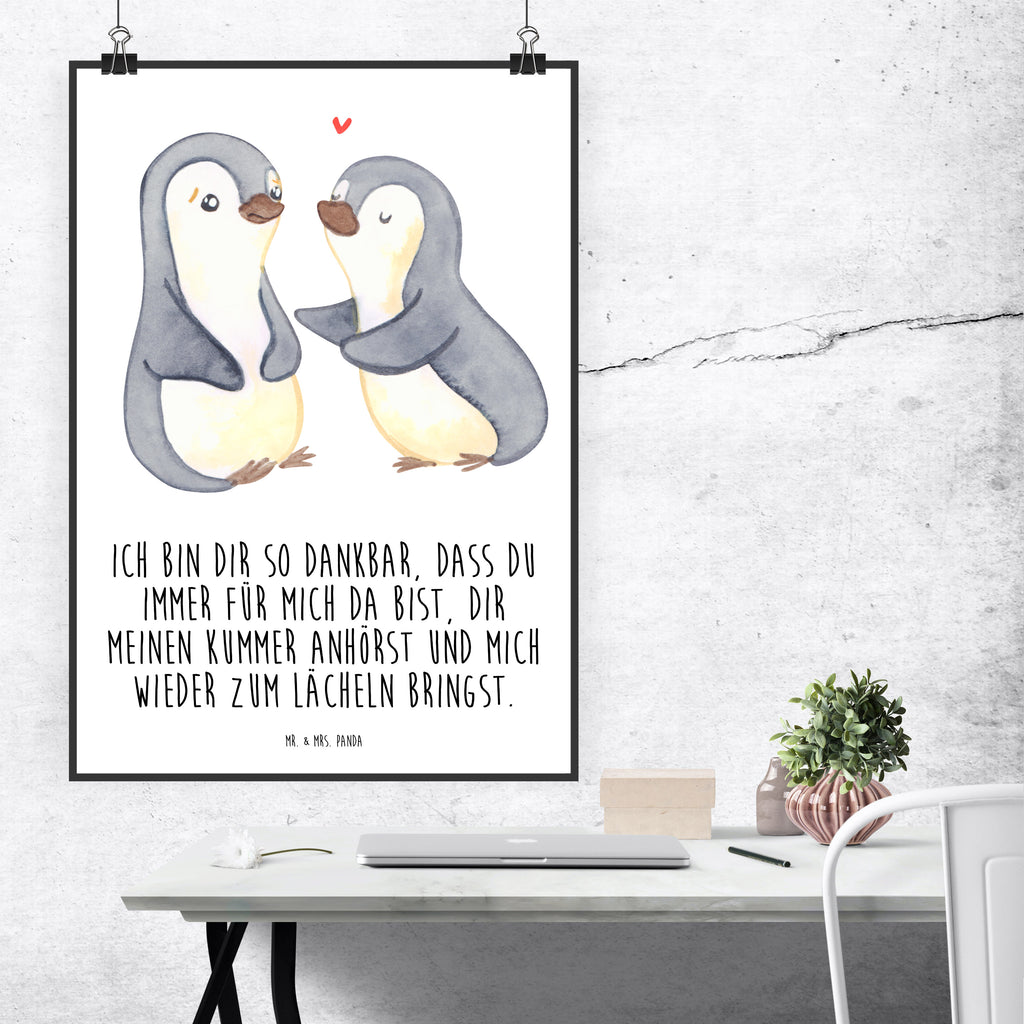 Poster Pinguine trösten Poster, Wandposter, Bild, Wanddeko, Küchenposter, Kinderposter, Wanddeko Bild, Raumdekoration, Wanddekoration, Handgemaltes Poster, Mr. & Mrs. Panda Poster, Designposter, Kunstdruck, Posterdruck, Liebe, Partner, Freund, Freundin, Ehemann, Ehefrau, Heiraten, Verlobung, Heiratsantrag, Liebesgeschenk, Jahrestag, Hocheitstag, Valentinstag, Geschenk für Frauen, Hochzeitstag, Mitbringsel, Geschenk für Freundin, Geschenk für Partner, Liebesbeweis, für Männer, für Ehemann