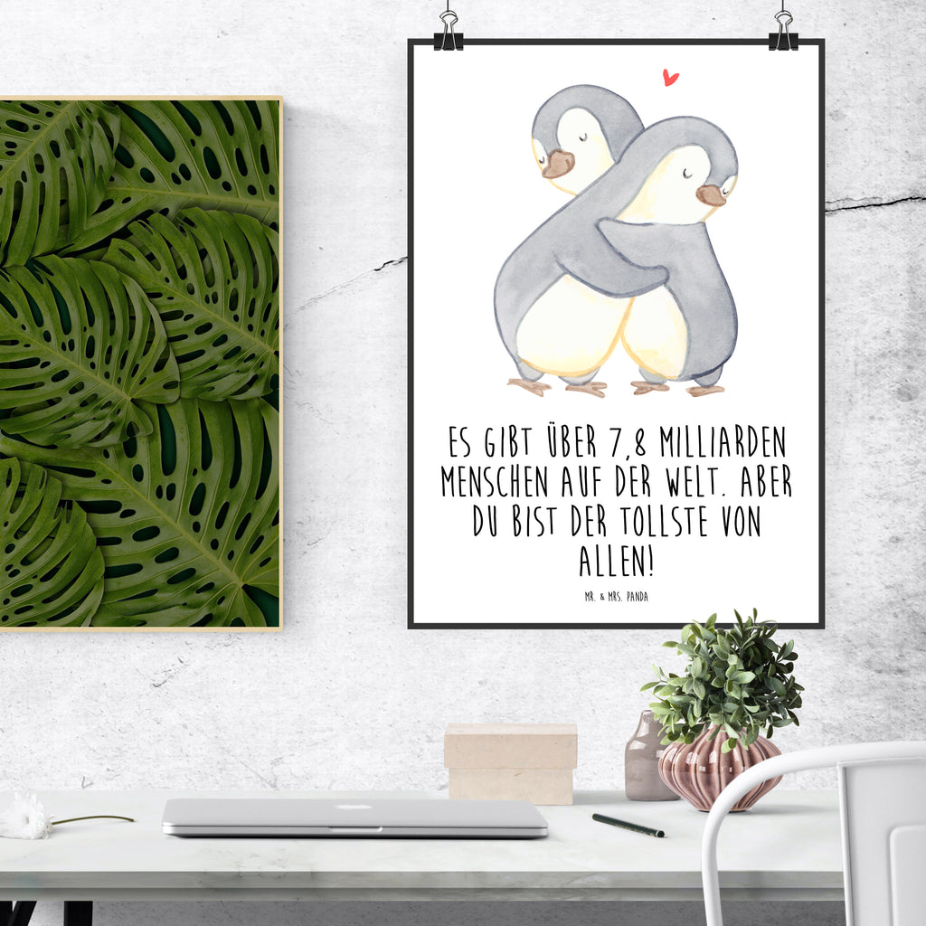 Poster Pinguine Kuscheln Poster, Wandposter, Bild, Wanddeko, Küchenposter, Kinderposter, Wanddeko Bild, Raumdekoration, Wanddekoration, Handgemaltes Poster, Mr. & Mrs. Panda Poster, Designposter, Kunstdruck, Posterdruck, Liebe, Partner, Freund, Freundin, Ehemann, Ehefrau, Heiraten, Verlobung, Heiratsantrag, Liebesgeschenk, Jahrestag, Hocheitstag, Valentinstag, Geschenk für Frauen, Hochzeitstag, Mitbringsel, Geschenk für Freundin, Geschenk für Partner, Liebesbeweis, für Männer, für Ehemann
