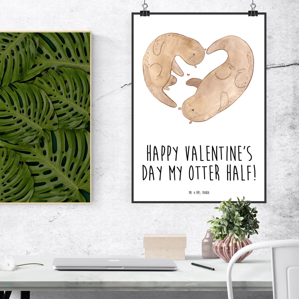 Poster Otter Valentine Poster, Wandposter, Bild, Wanddeko, Küchenposter, Kinderposter, Wanddeko Bild, Raumdekoration, Wanddekoration, Handgemaltes Poster, Mr. & Mrs. Panda Poster, Designposter, Kunstdruck, Posterdruck, Liebe, Partner, Freund, Freundin, Ehemann, Ehefrau, Heiraten, Verlobung, Heiratsantrag, Liebesgeschenk, Jahrestag, Hocheitstag, Valentinstag, Geschenk für Frauen, Hochzeitstag, Mitbringsel, Geschenk für Freundin, Geschenk für Partner, Liebesbeweis, für Männer, für Ehemann