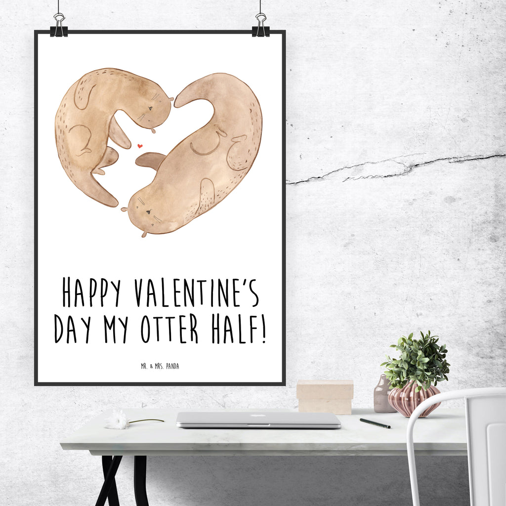 Poster Otter Valentine Poster, Wandposter, Bild, Wanddeko, Küchenposter, Kinderposter, Wanddeko Bild, Raumdekoration, Wanddekoration, Handgemaltes Poster, Mr. & Mrs. Panda Poster, Designposter, Kunstdruck, Posterdruck, Liebe, Partner, Freund, Freundin, Ehemann, Ehefrau, Heiraten, Verlobung, Heiratsantrag, Liebesgeschenk, Jahrestag, Hocheitstag, Valentinstag, Geschenk für Frauen, Hochzeitstag, Mitbringsel, Geschenk für Freundin, Geschenk für Partner, Liebesbeweis, für Männer, für Ehemann