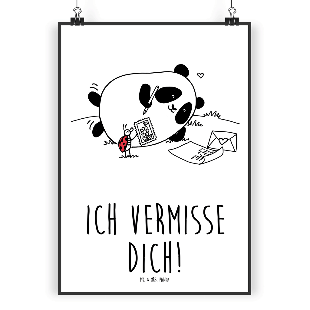 Poster Easy & Peasy Vermissen  Poster, Wandposter, Bild, Wanddeko, Küchenposter, Kinderposter, Wanddeko Bild, Raumdekoration, Wanddekoration, Handgemaltes Poster, Mr. & Mrs. Panda Poster, Designposter, Kunstdruck, Posterdruck  