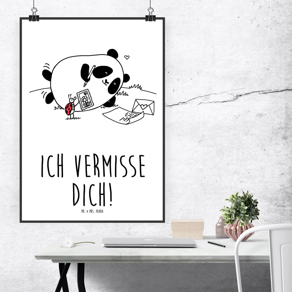 Poster Easy & Peasy Vermissen  Poster, Wandposter, Bild, Wanddeko, Küchenposter, Kinderposter, Wanddeko Bild, Raumdekoration, Wanddekoration, Handgemaltes Poster, Mr. & Mrs. Panda Poster, Designposter, Kunstdruck, Posterdruck  