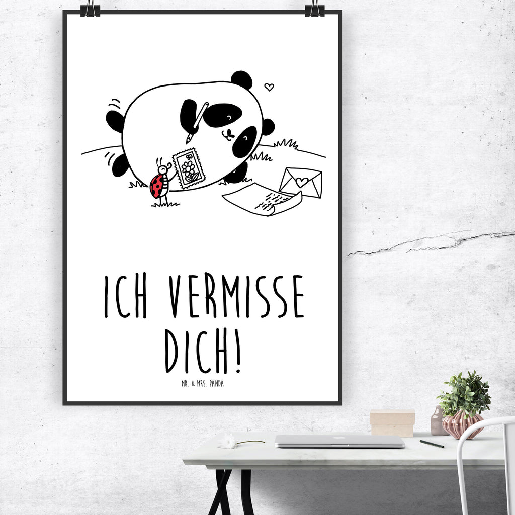 Poster Easy & Peasy Vermissen  Poster, Wandposter, Bild, Wanddeko, Küchenposter, Kinderposter, Wanddeko Bild, Raumdekoration, Wanddekoration, Handgemaltes Poster, Mr. & Mrs. Panda Poster, Designposter, Kunstdruck, Posterdruck  