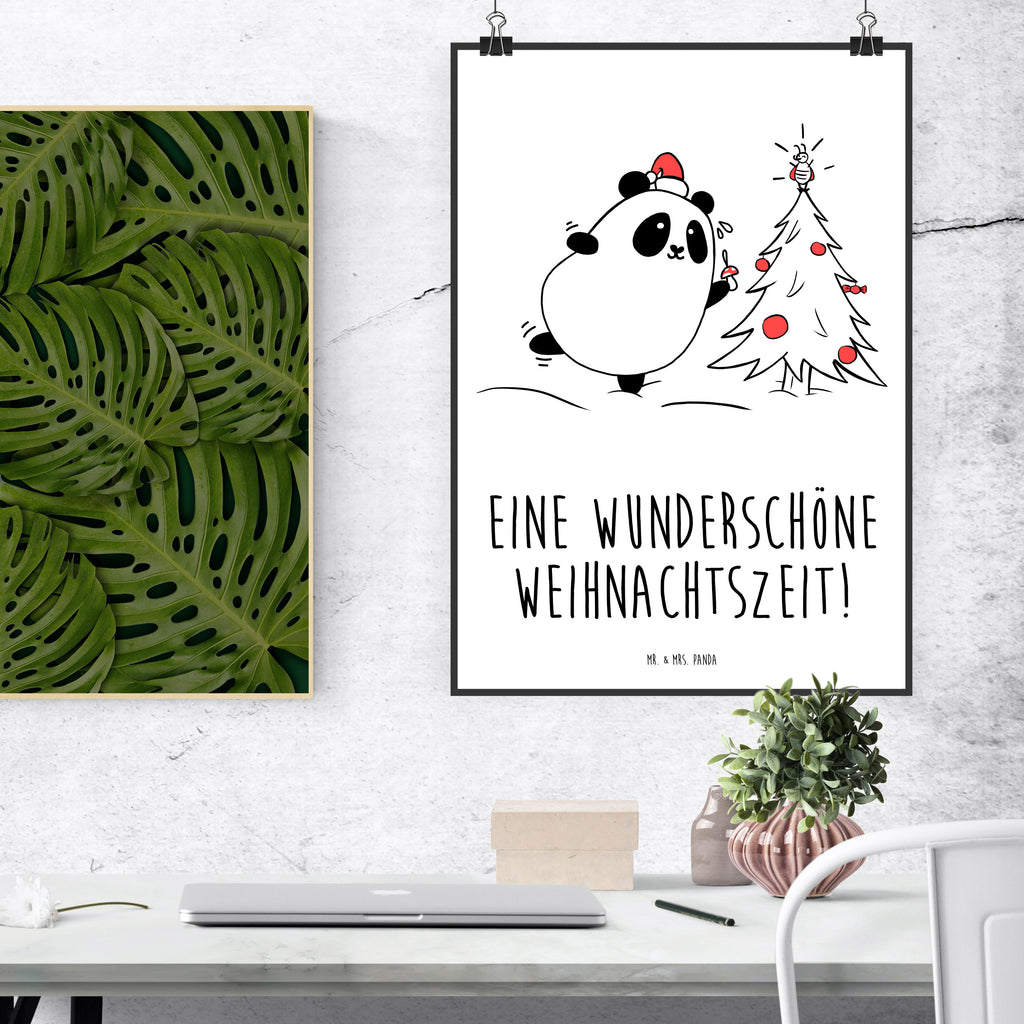 Poster Easy & Peasy Weihnachtszeit  Poster, Wandposter, Bild, Wanddeko, Küchenposter, Kinderposter, Wanddeko Bild, Raumdekoration, Wanddekoration, Handgemaltes Poster, Mr. & Mrs. Panda Poster, Designposter, Kunstdruck, Posterdruck  